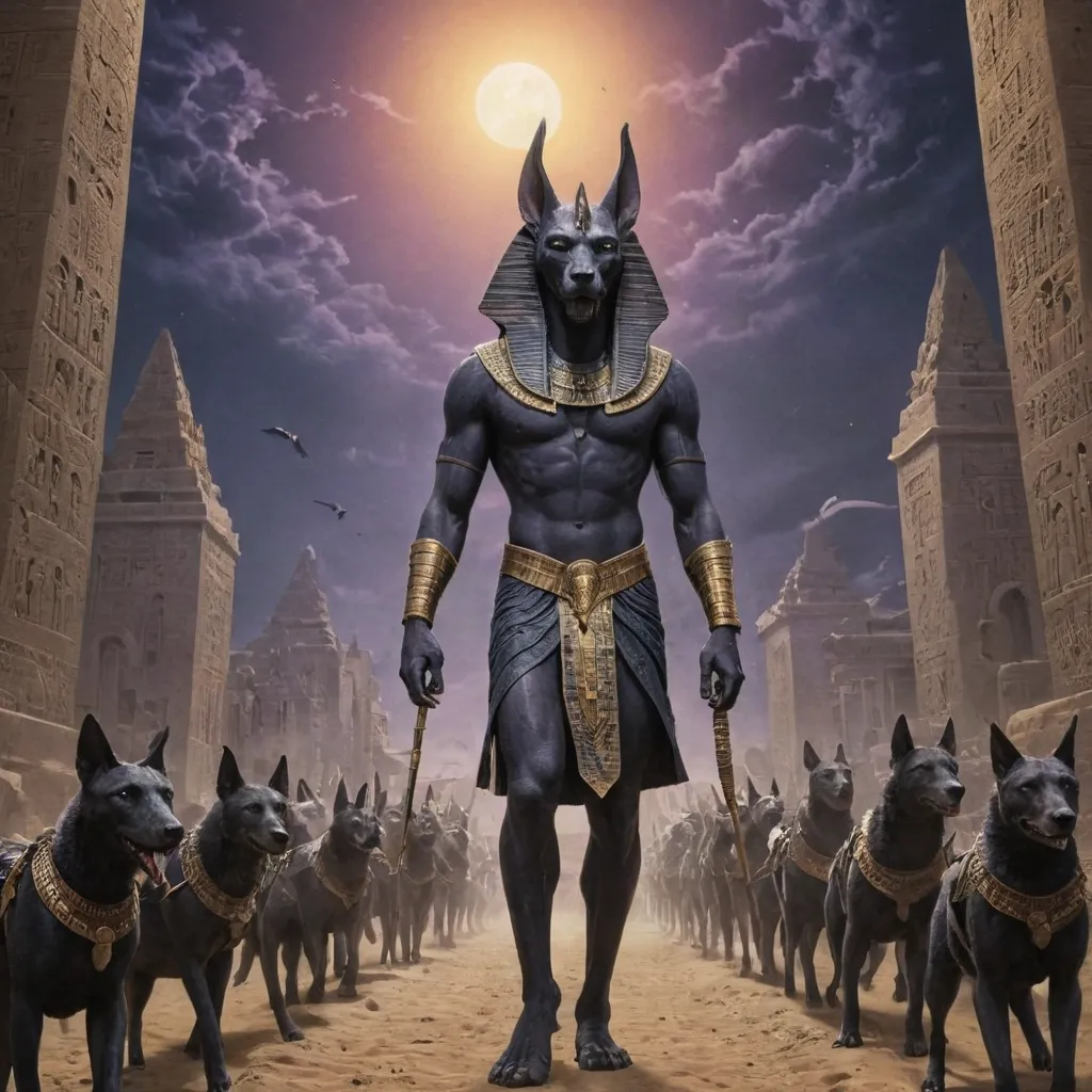 Anubis Guides the Souls of the Departed