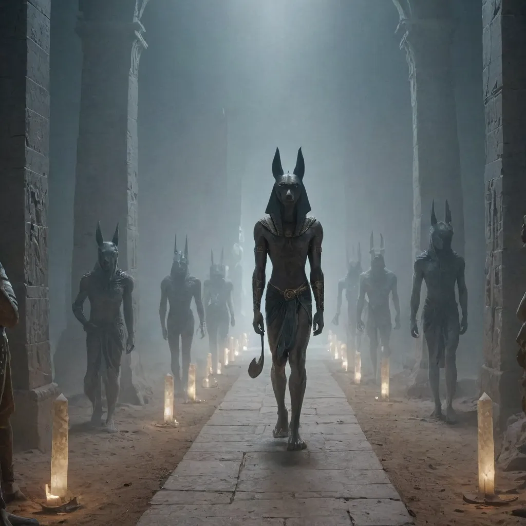 Anubis Guiding Souls to the Afterlife