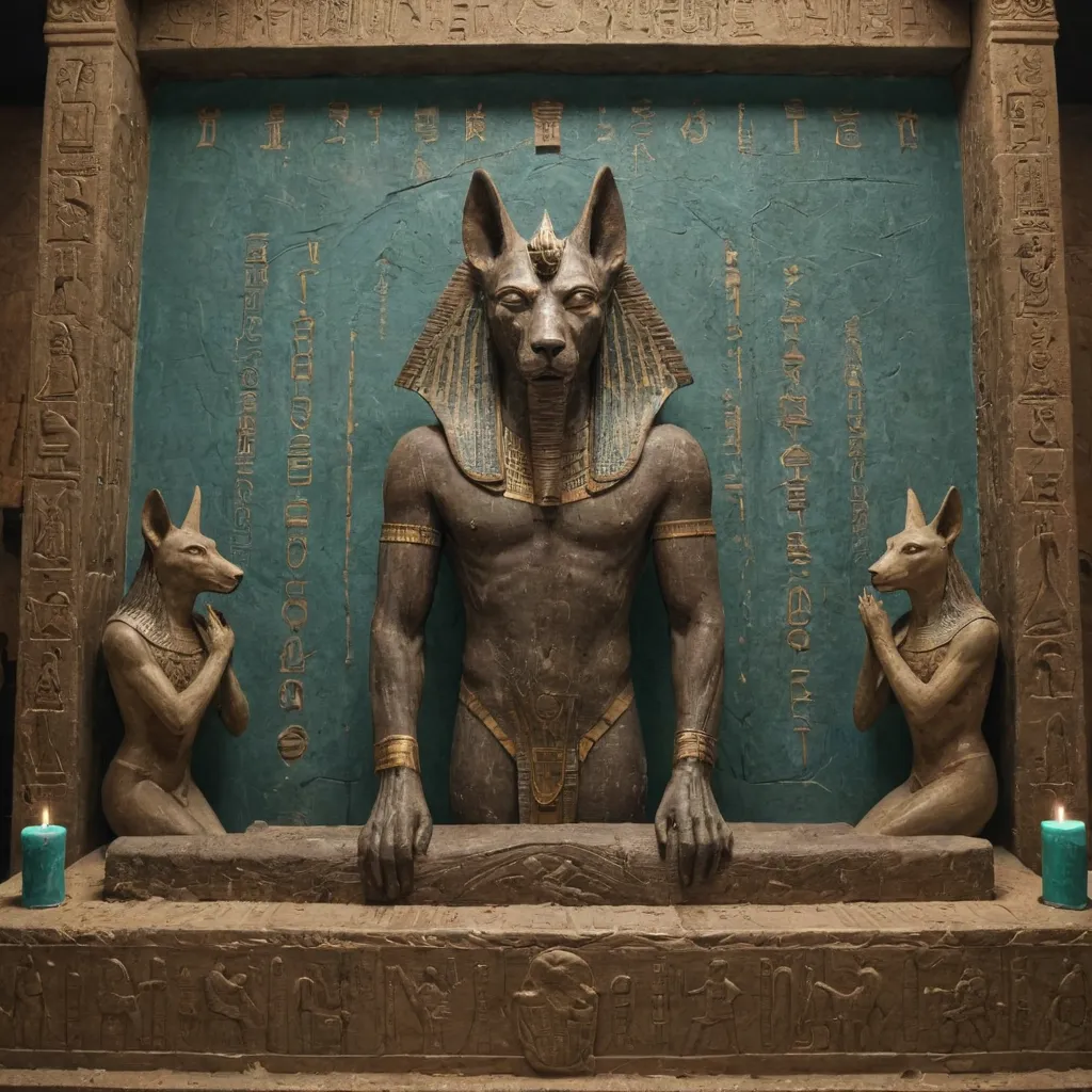 Anubis Presiding Over Mummification