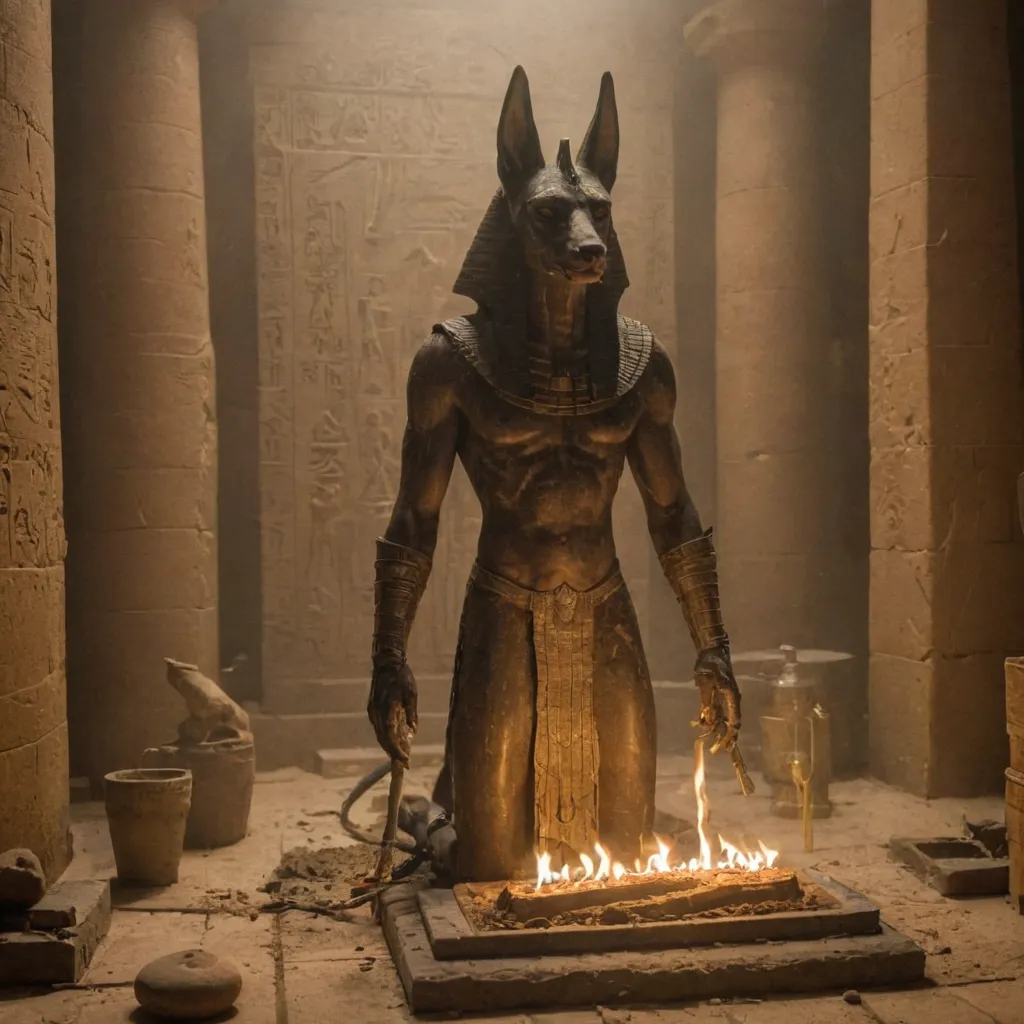 Anubis and the Egyptian Mummification Process