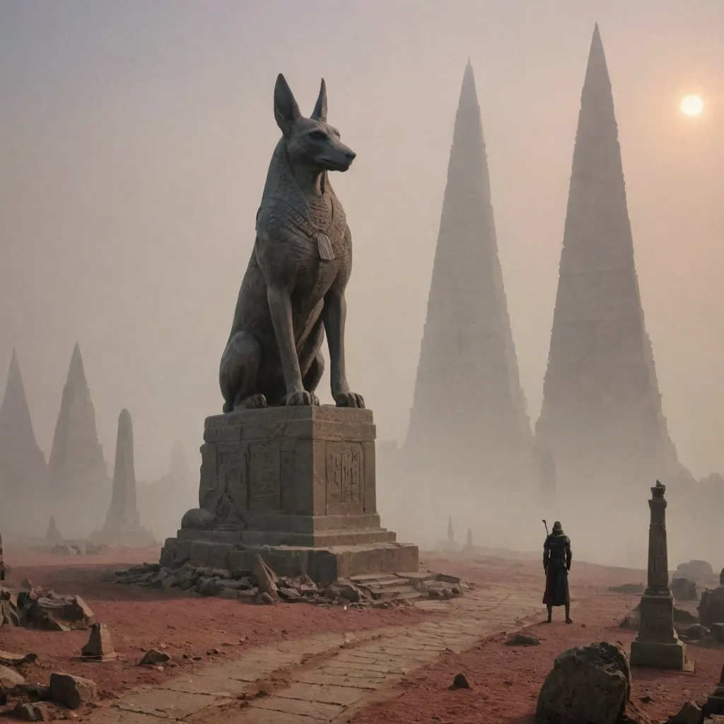 Anubis and the Guardian of the Dead