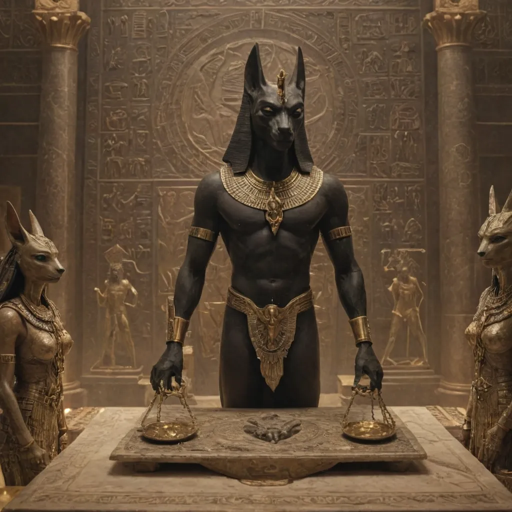 Anubis and the Weighing of the Heart Ceremony