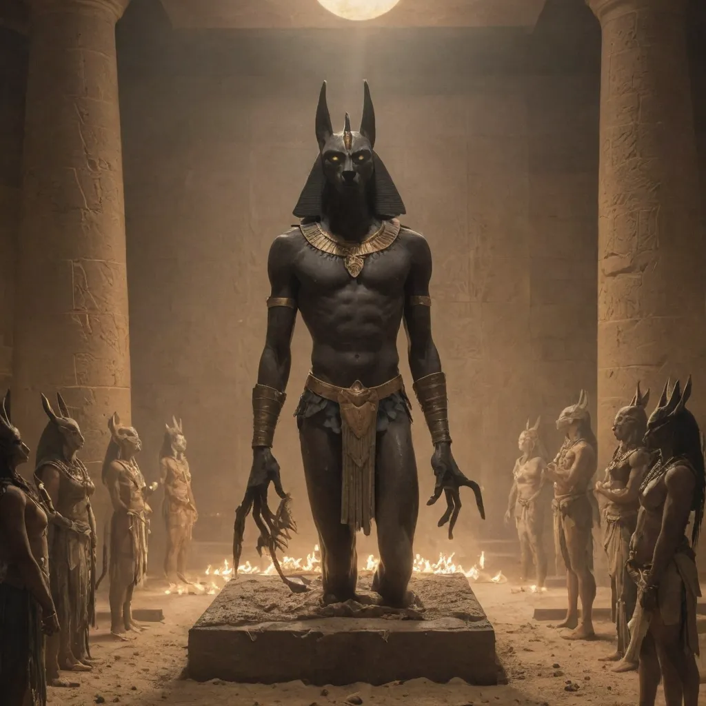 Anubis and the Weighing of the Heart Ceremony