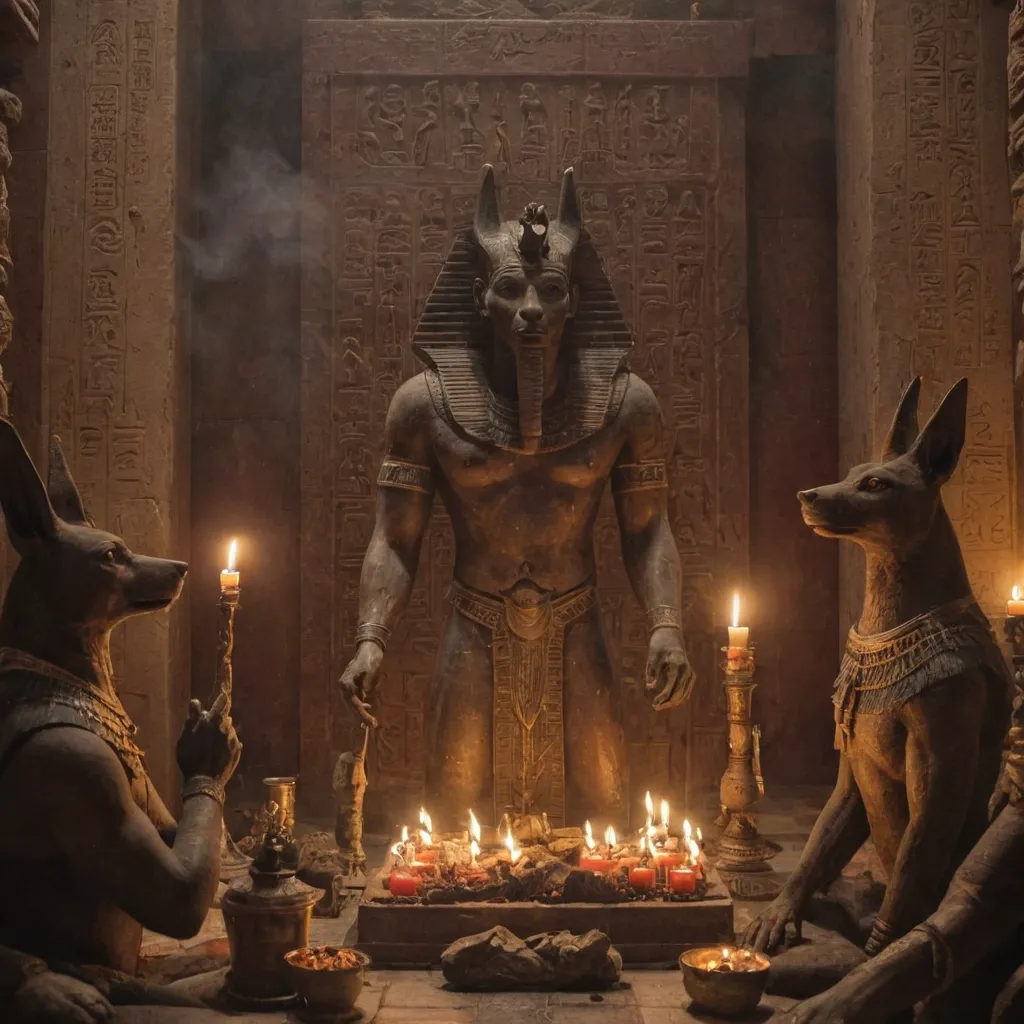 Rituals and Offerings to Anubis for Protection